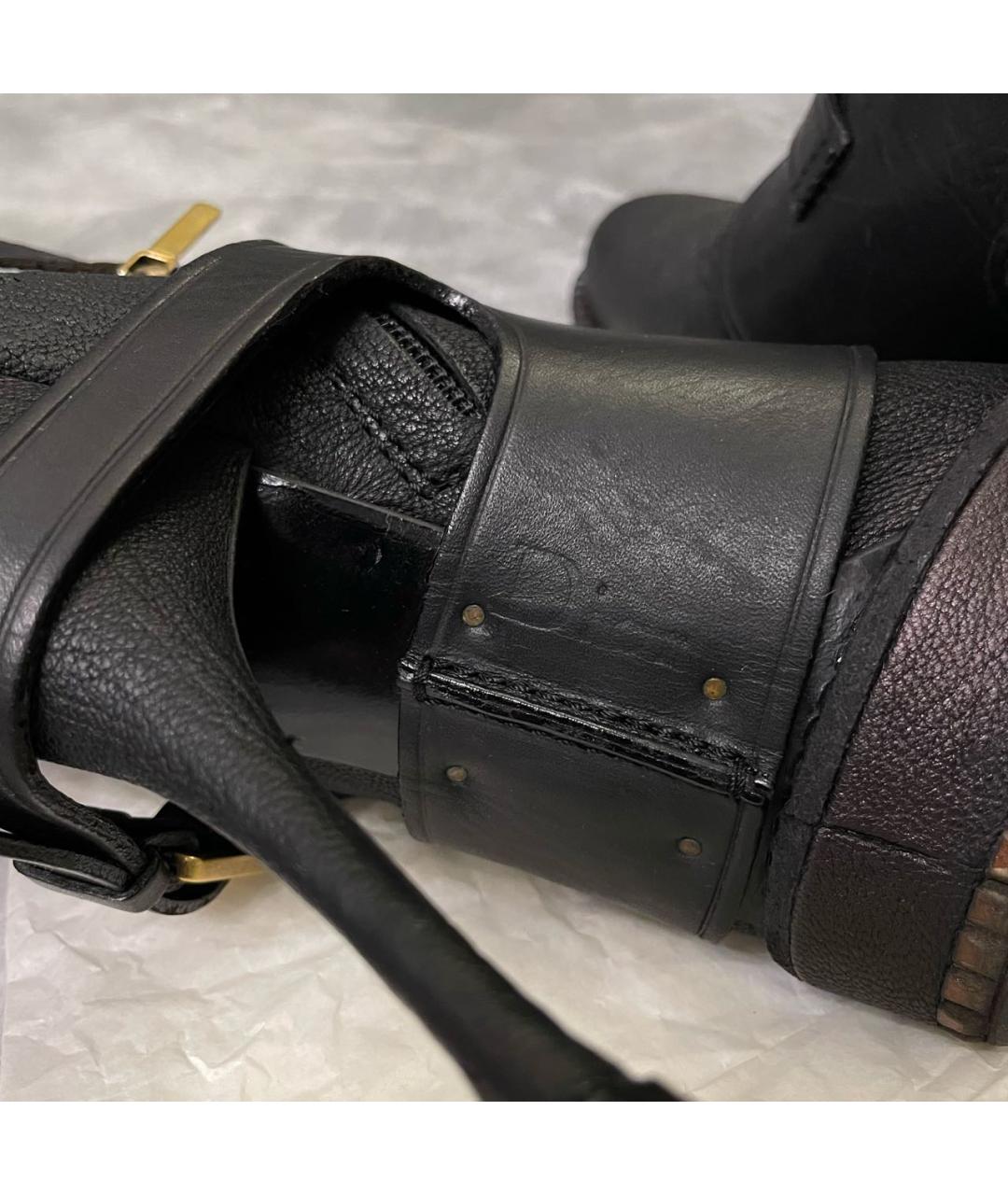 CHRISTIAN DIOR Черные кожаные ботильоны, фото 7