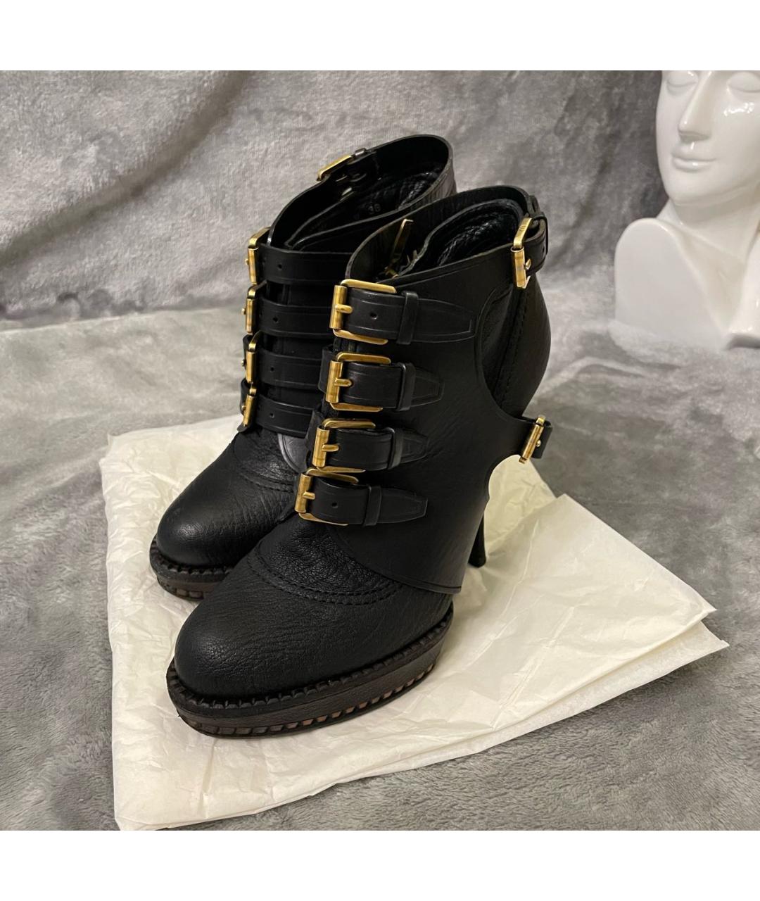 CHRISTIAN DIOR Черные кожаные ботильоны, фото 9