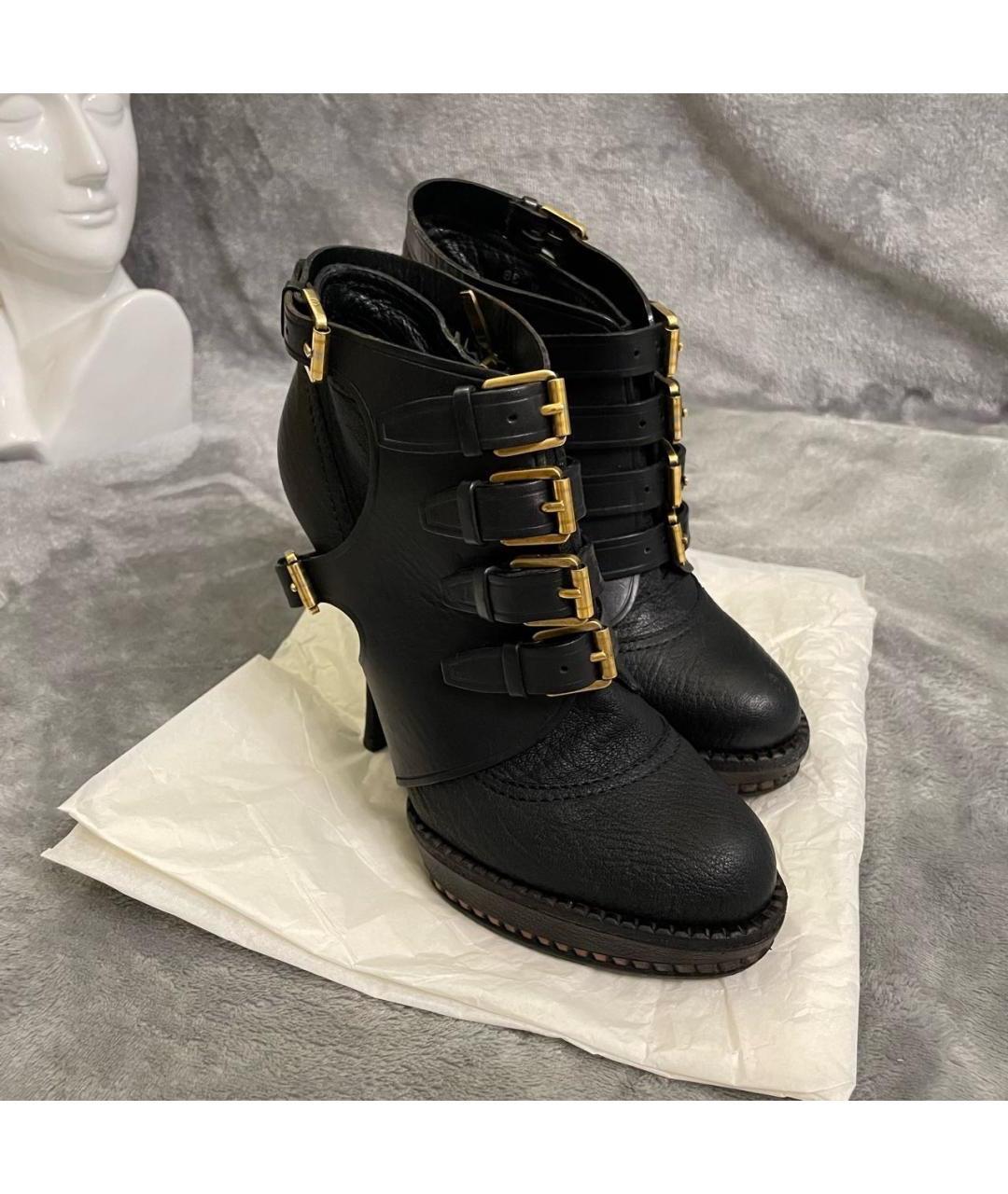 CHRISTIAN DIOR Черные кожаные ботильоны, фото 10