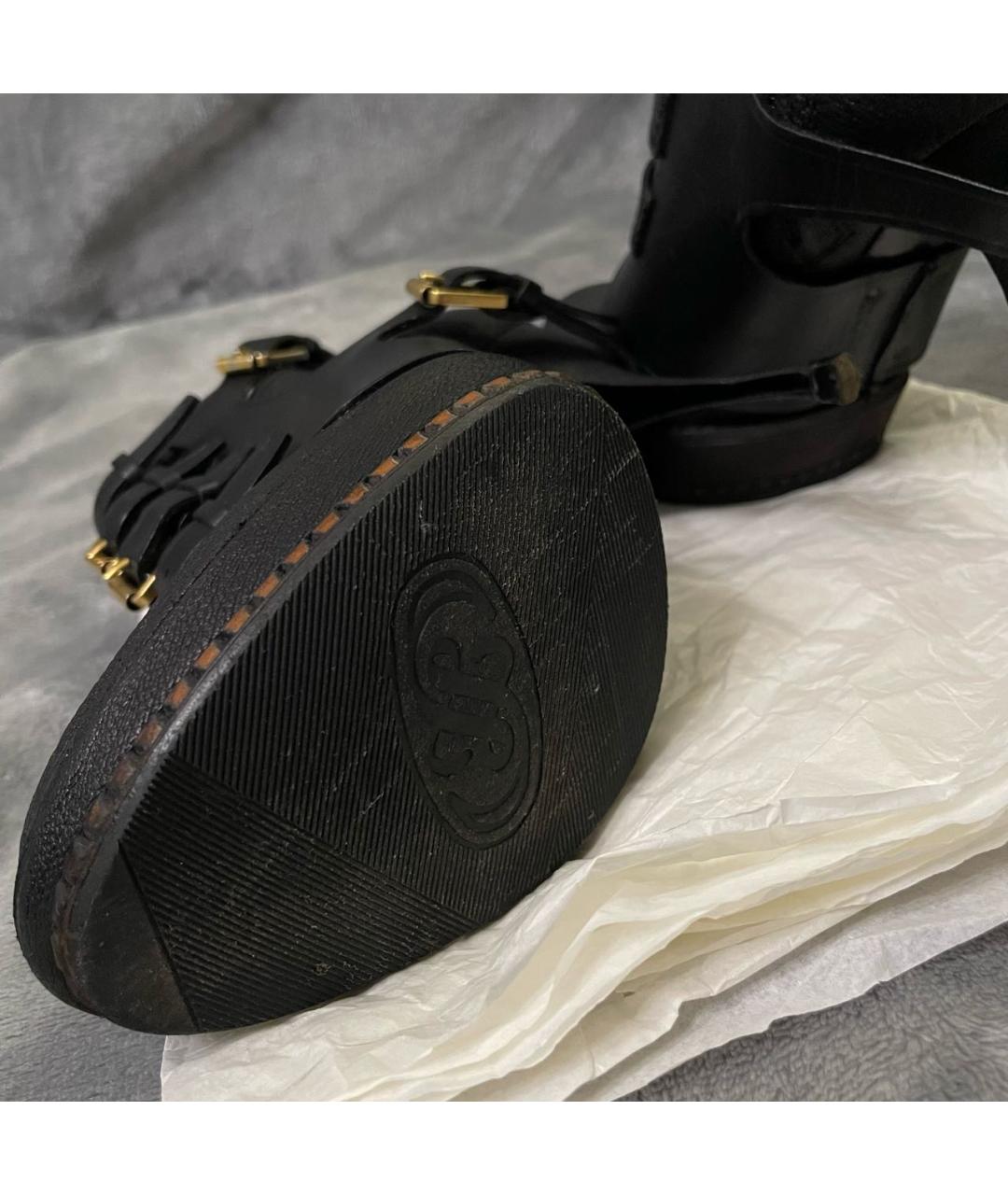 CHRISTIAN DIOR Черные кожаные ботильоны, фото 8