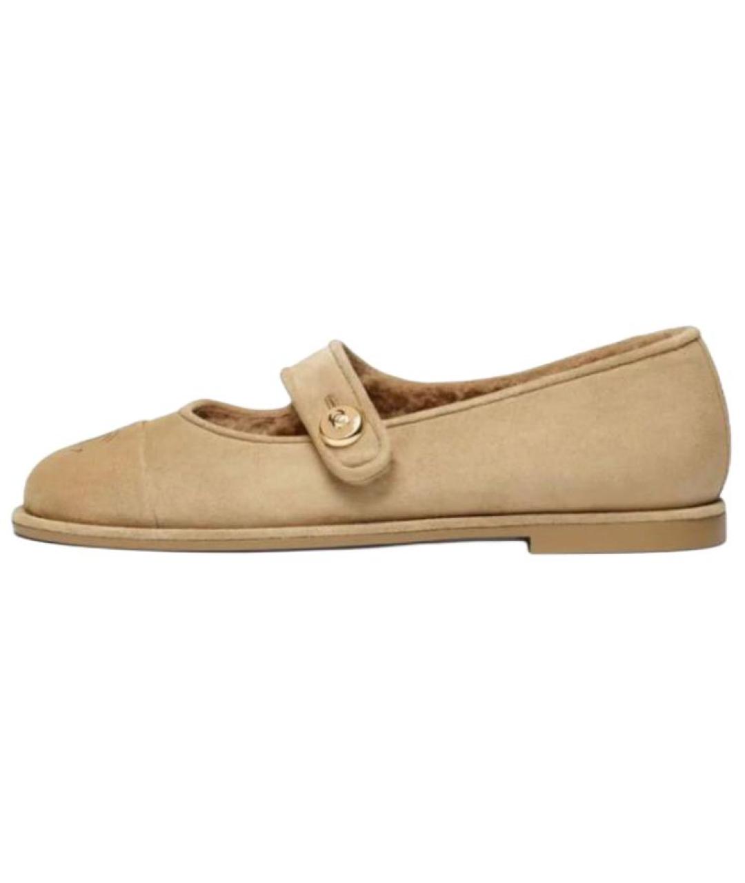 CHANEL Бежевые балетки, фото 2