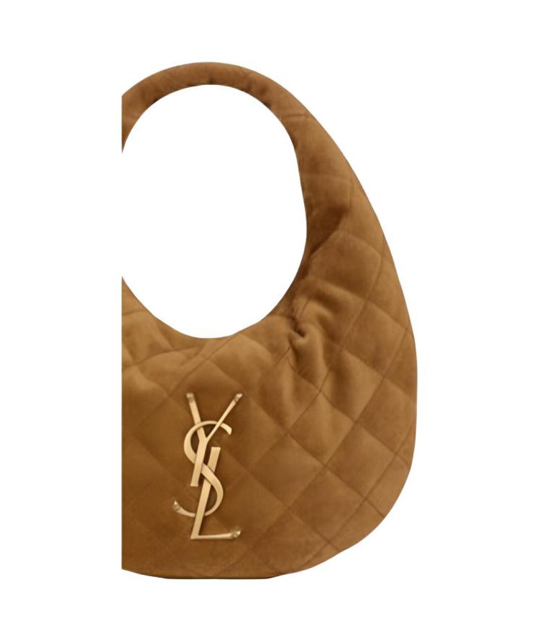 SAINT LAURENT Коричневая сумка через плечо, фото 5