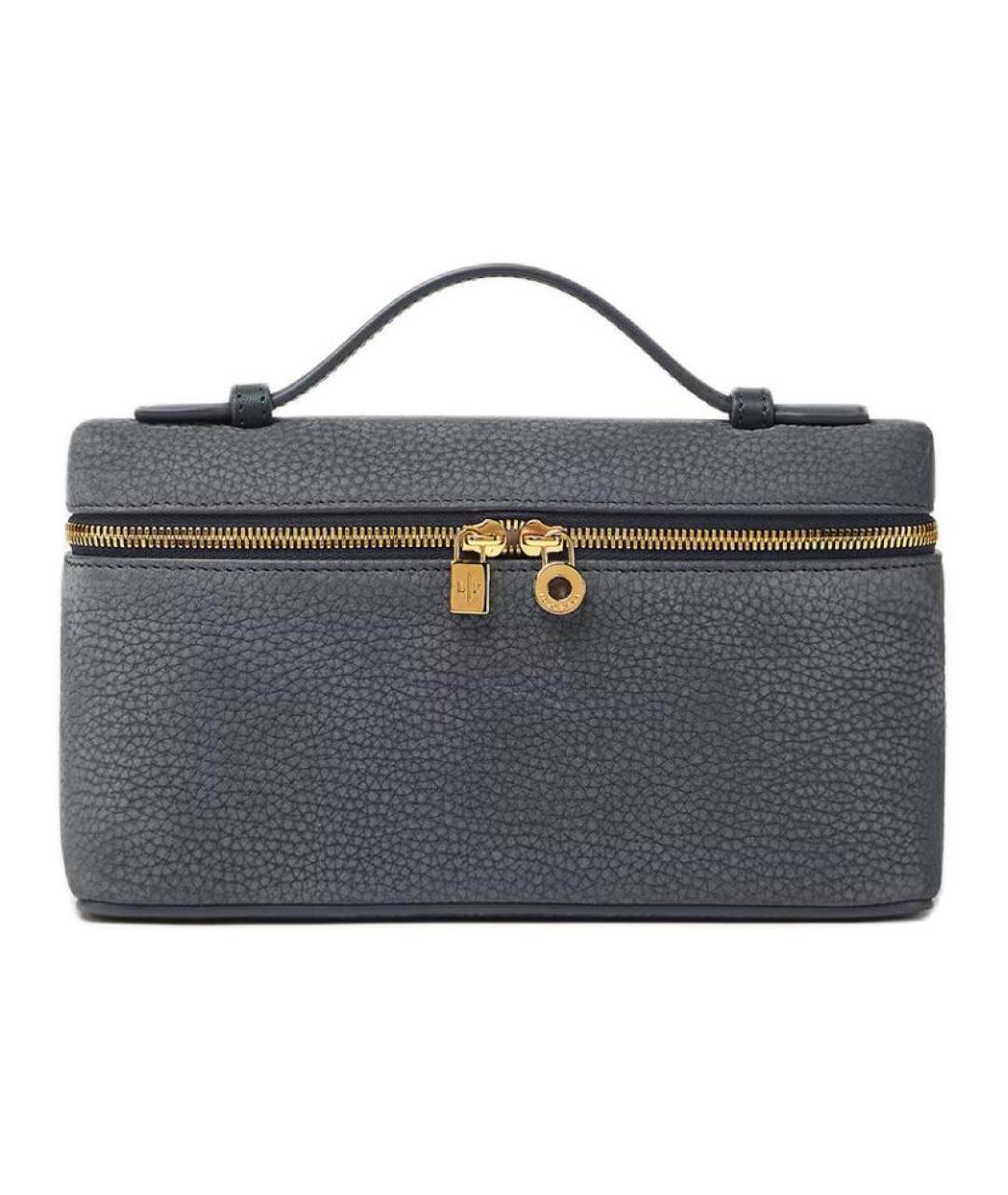 LORO PIANA Темно-синяя кожаная сумка через плечо, фото 1
