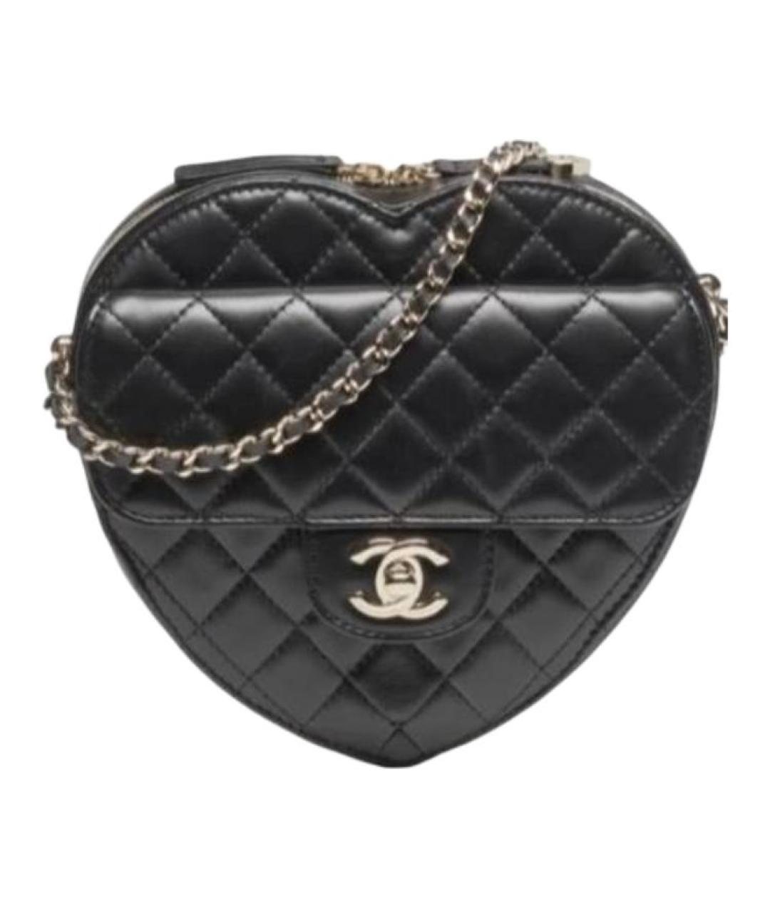 CHANEL Черная кожаная сумка через плечо, фото 1