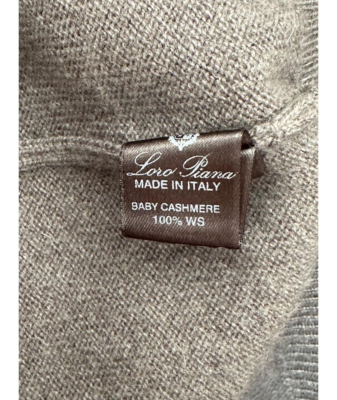 LORO PIANA Коричневый кашемировый джемпер / свитер, фото 6