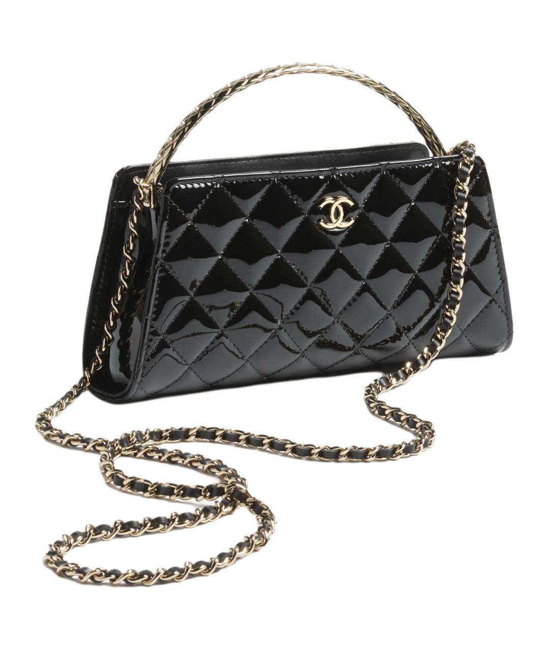 CHANEL Черная кожаная сумка через плечо, фото 2