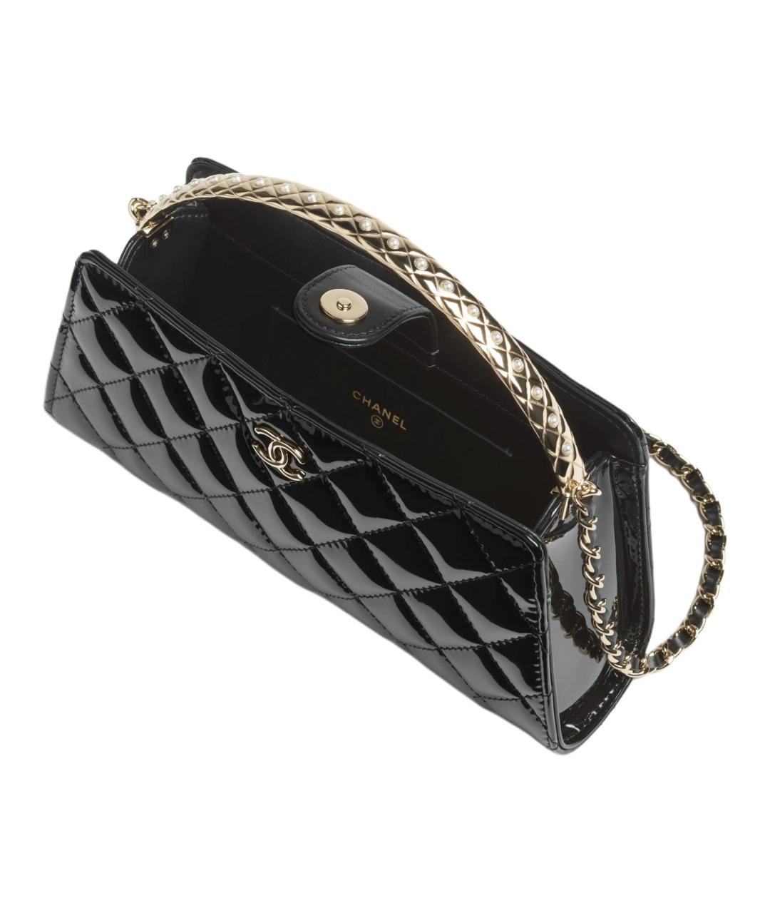 CHANEL Черная кожаная сумка через плечо, фото 3