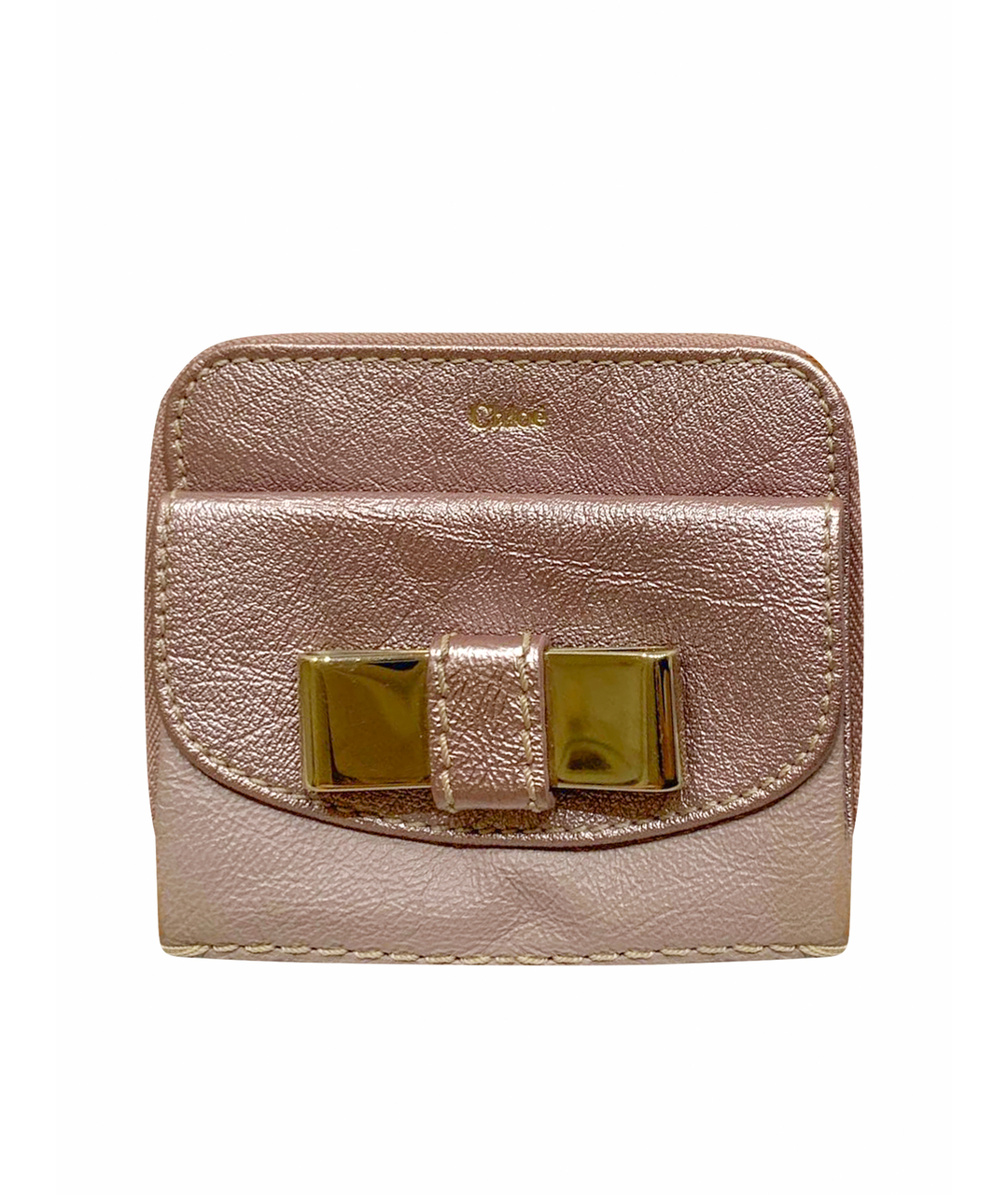 CHLOE Розовый кожаный кошелек, фото 1