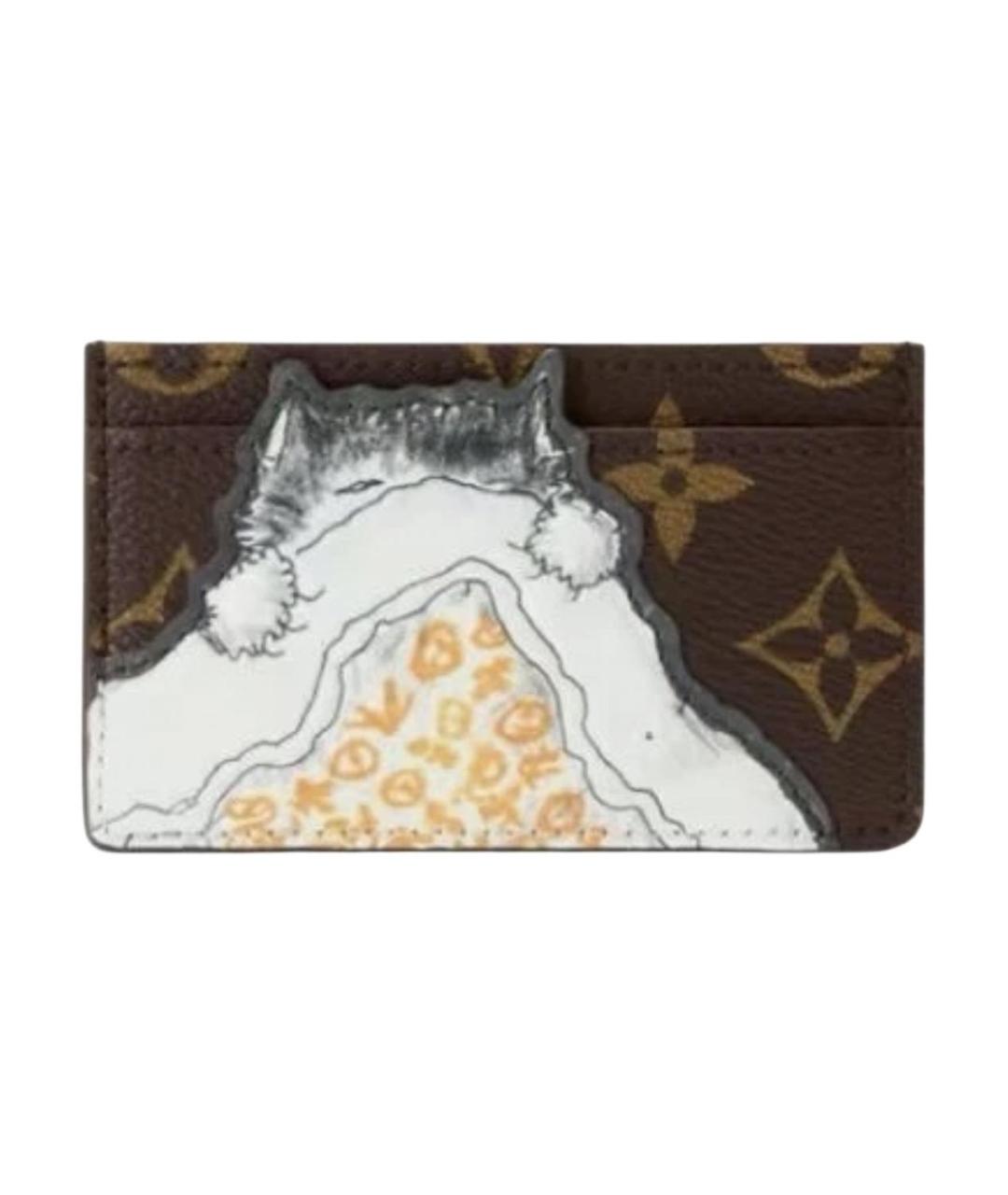 LOUIS VUITTON Коричневый кардхолдер, фото 1