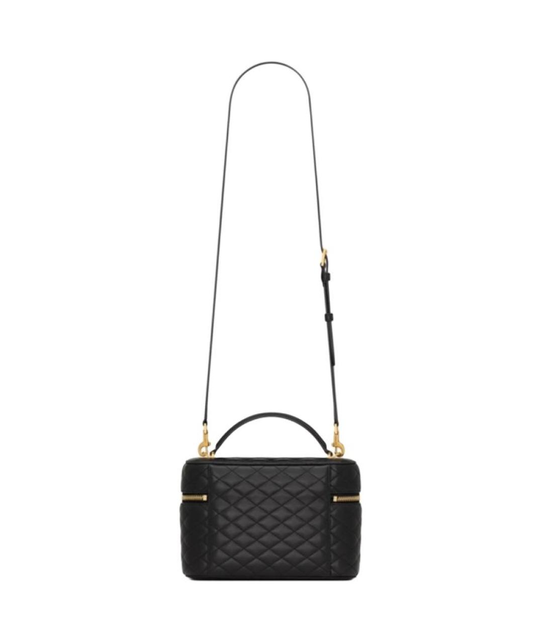 SAINT LAURENT Черная кожаная косметичка, фото 5