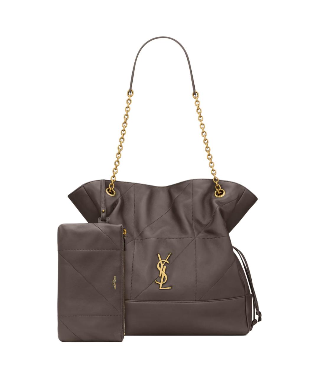 SAINT LAURENT Серая сумка через плечо, фото 2