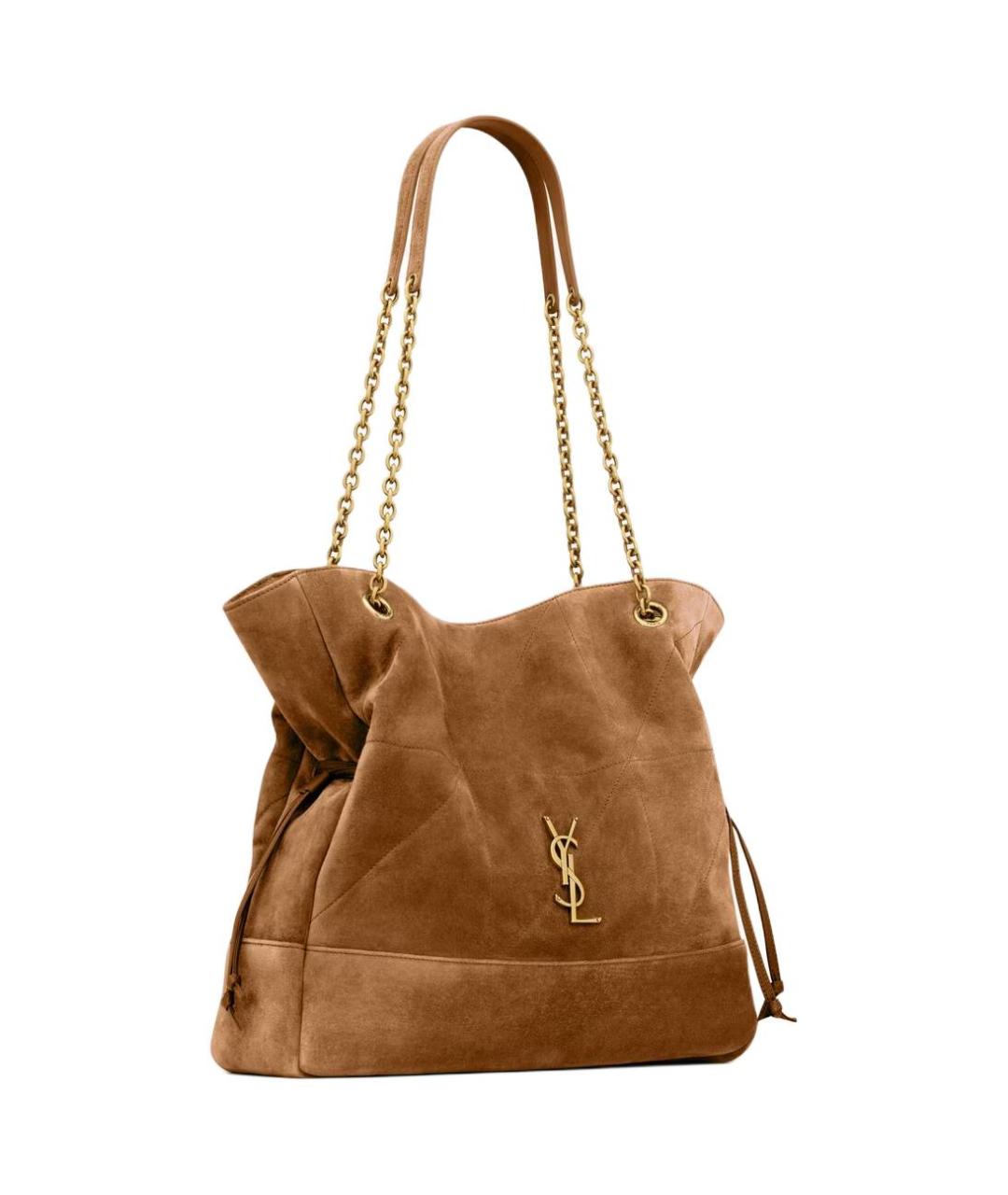SAINT LAURENT Коричневая замшевая сумка через плечо, фото 3