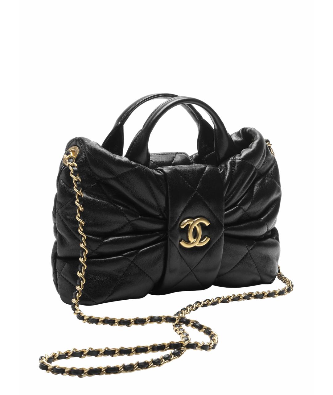 CHANEL Черная кожаная сумка через плечо, фото 1