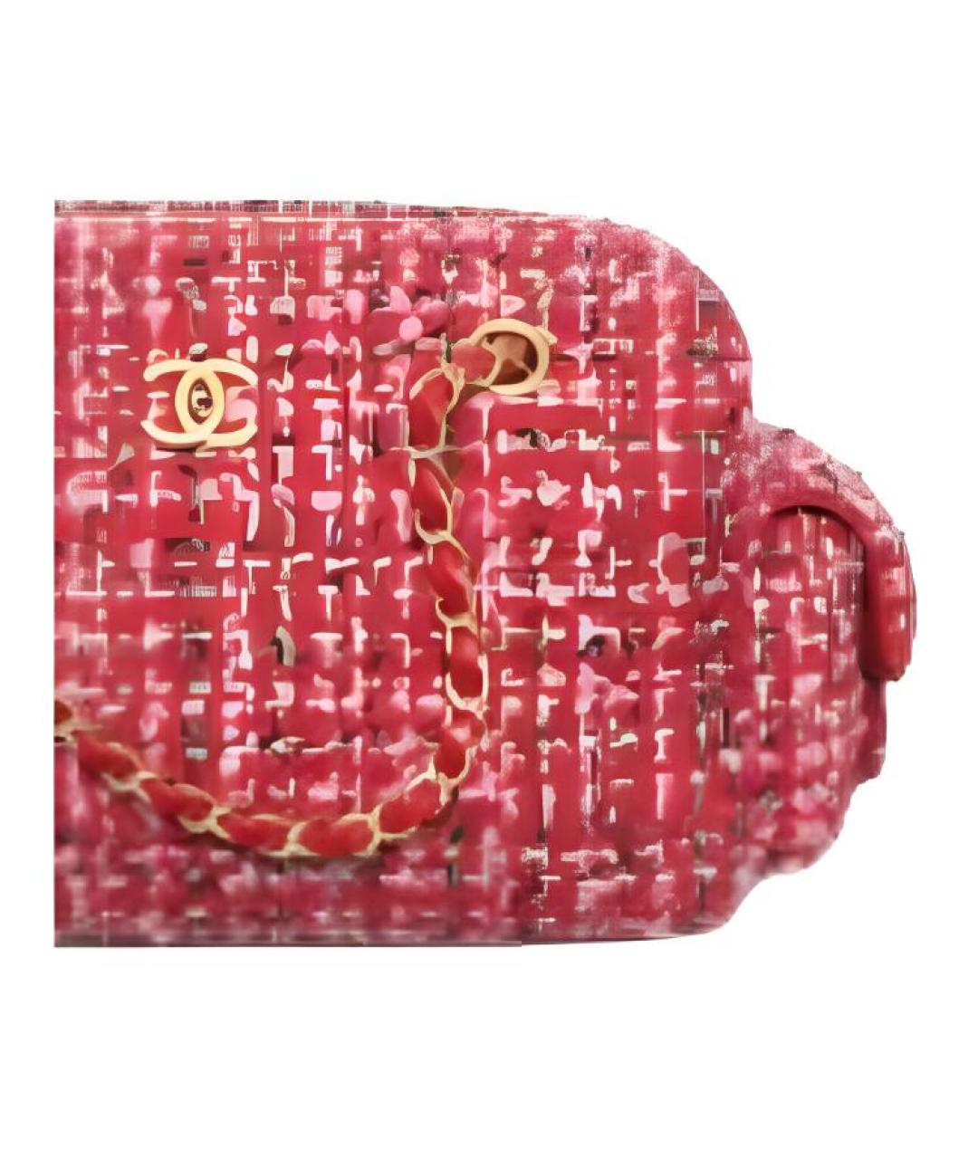 CHANEL Красная твидовая сумка через плечо, фото 2
