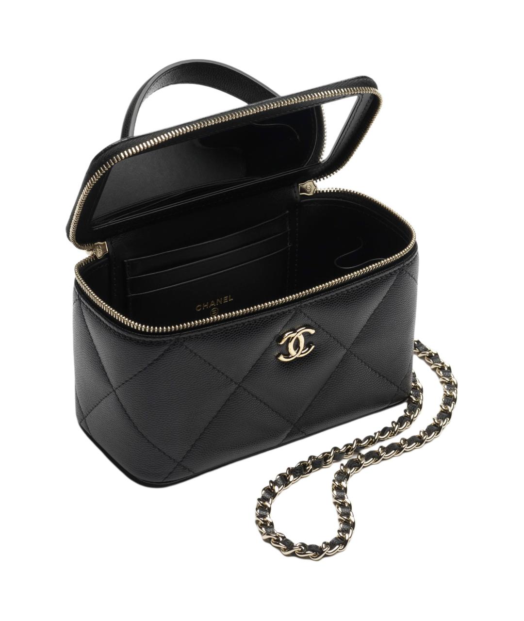 CHANEL Черная кожаная сумка через плечо, фото 3