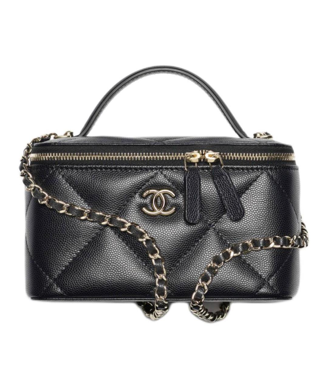 CHANEL Черная кожаная сумка через плечо, фото 1