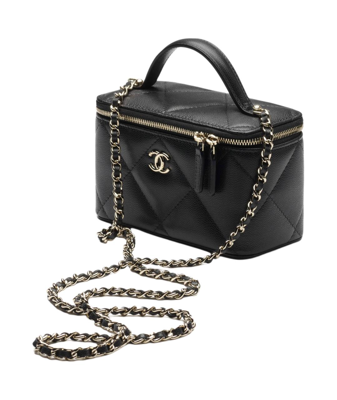 CHANEL Черная кожаная сумка через плечо, фото 2
