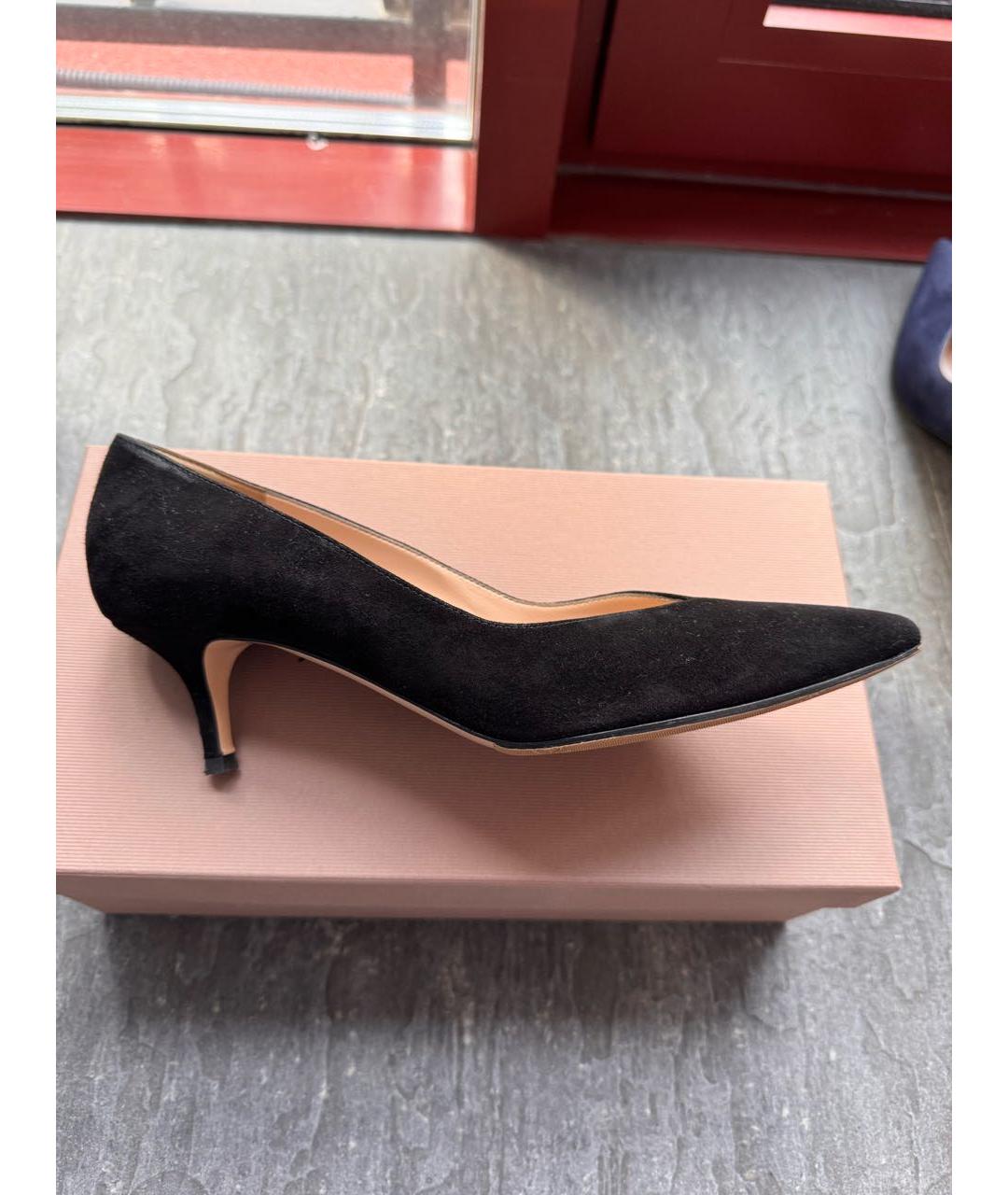 GIANVITO ROSSI Черные замшевые туфли, фото 5