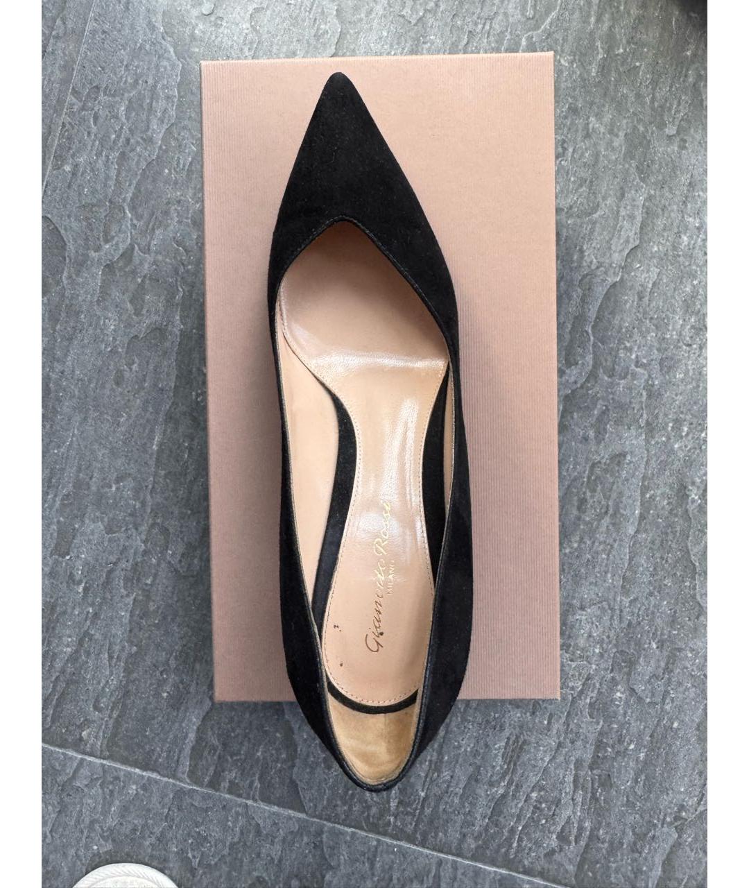 GIANVITO ROSSI Черные замшевые туфли, фото 3