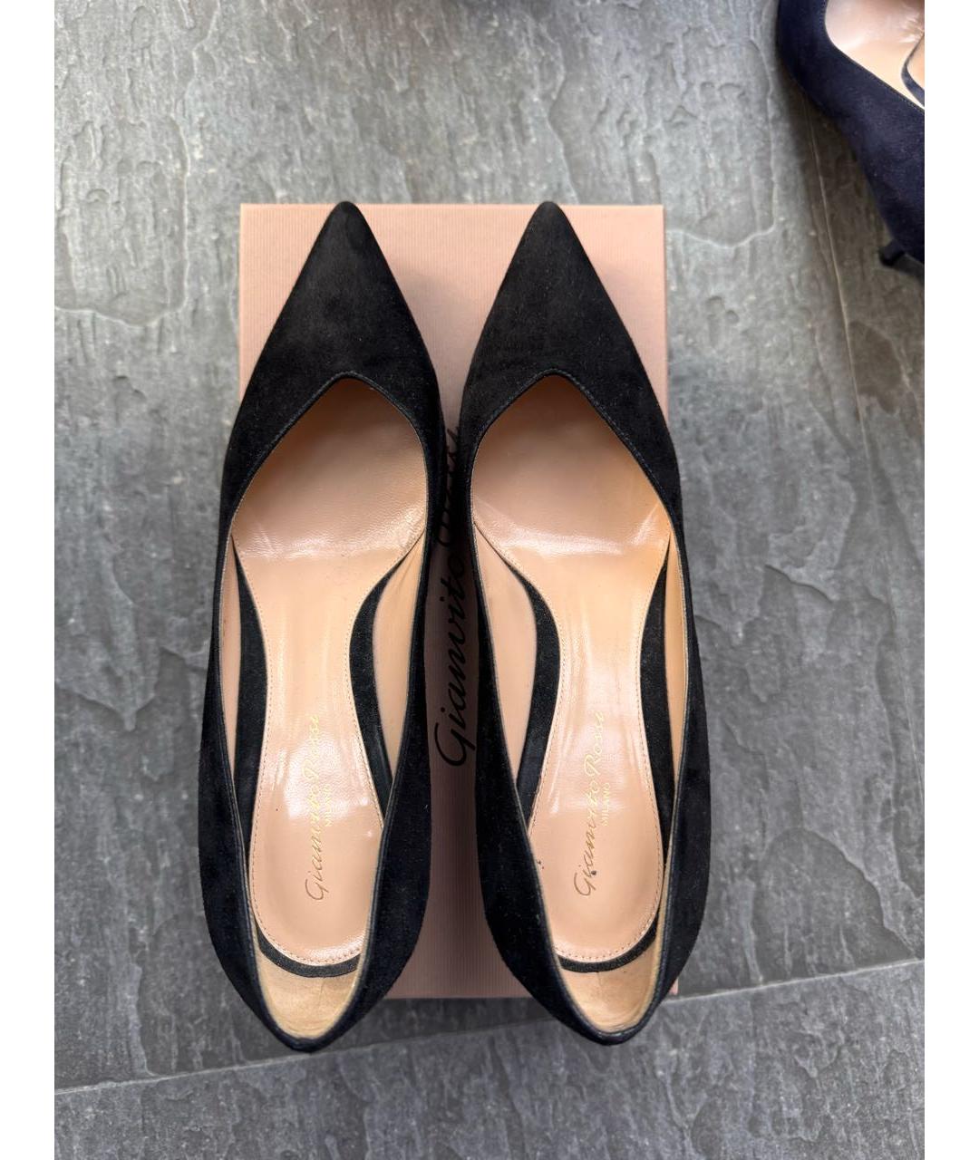 GIANVITO ROSSI Черные замшевые туфли, фото 2