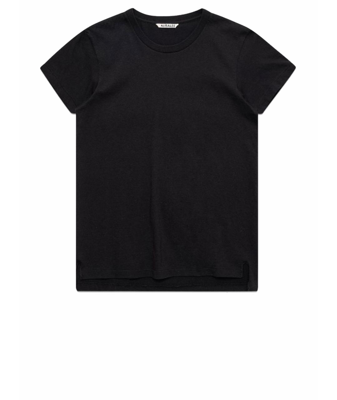 AURALEE Черная хлопковая футболка, фото 1