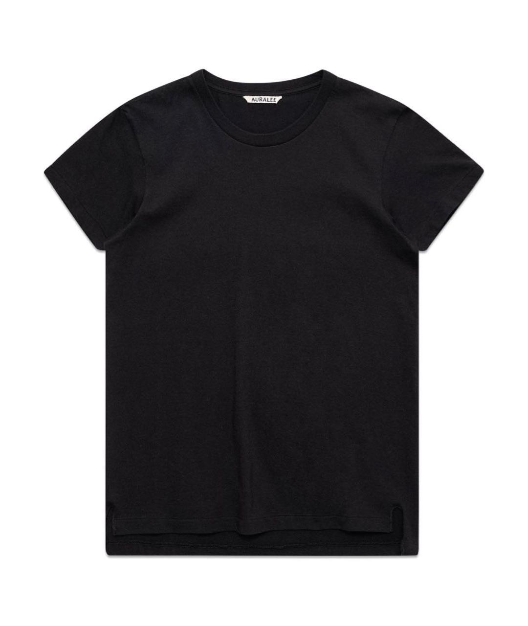 AURALEE Черная хлопковая футболка, фото 6