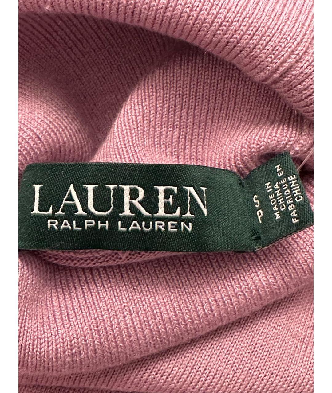 RALPH LAUREN Розовая шелковая водолазка, фото 6