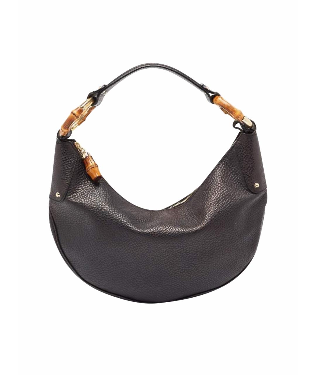 GUCCI Черная кожаная сумка через плечо, фото 1