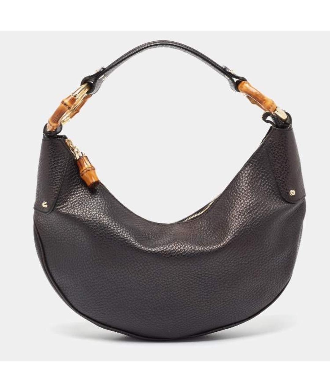 GUCCI Черная кожаная сумка через плечо, фото 3