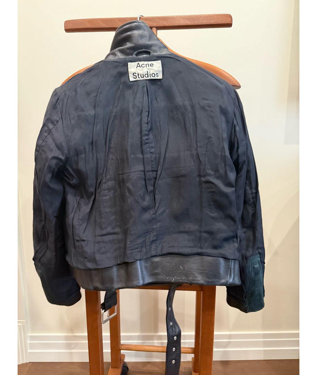 ACNE STUDIOS Черная кожаная куртка, фото 5