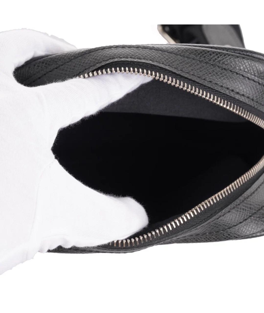 LOUIS VUITTON Черная кожаная сумка на плечо, фото 7