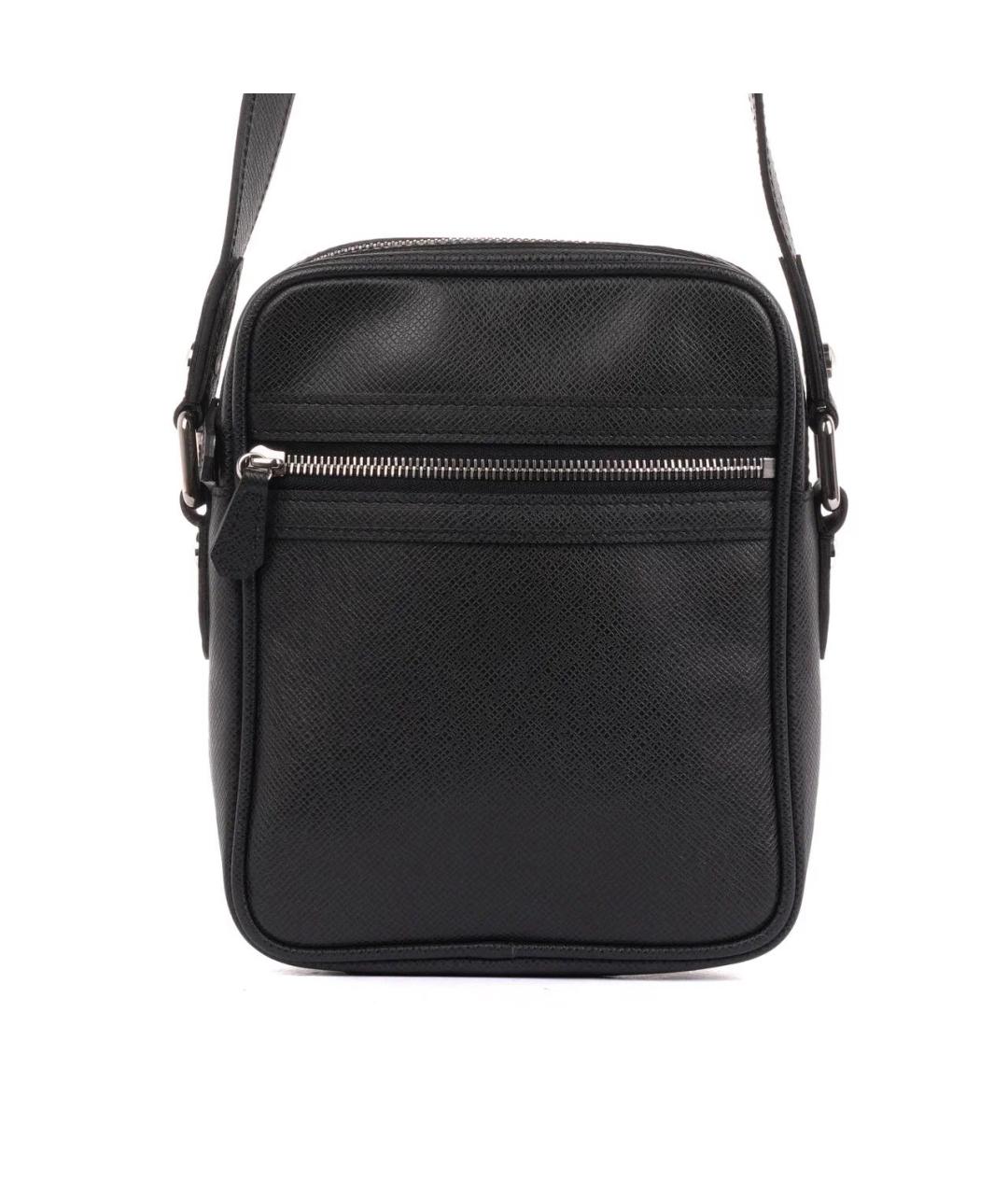 LOUIS VUITTON Черная кожаная сумка на плечо, фото 2