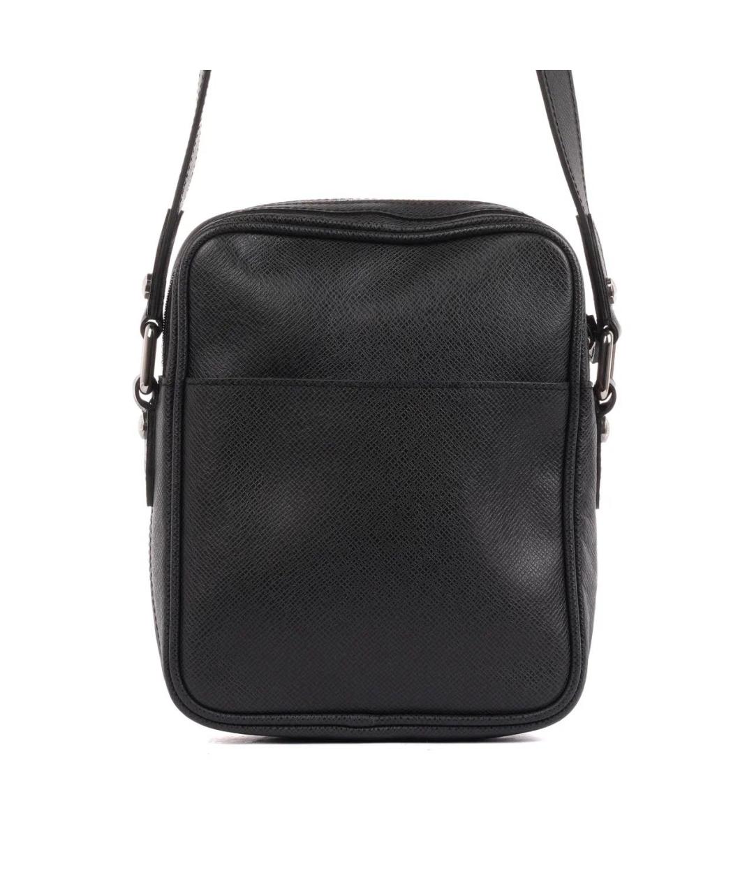 LOUIS VUITTON Черная кожаная сумка на плечо, фото 3