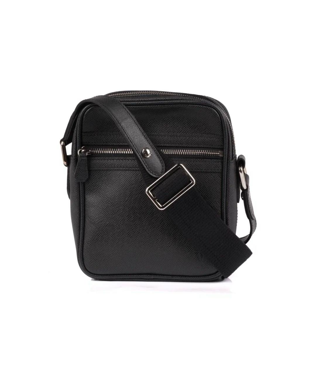 LOUIS VUITTON Черная кожаная сумка на плечо, фото 9