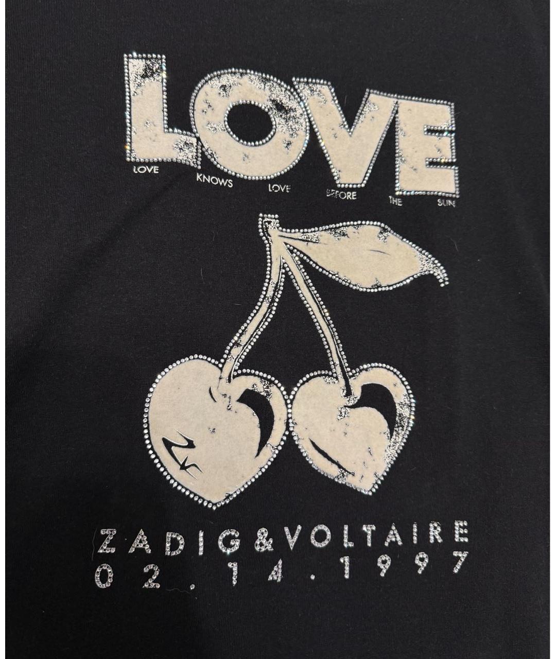 ZADIG & VOLTAIRE Черная хлопковая футболка, фото 5