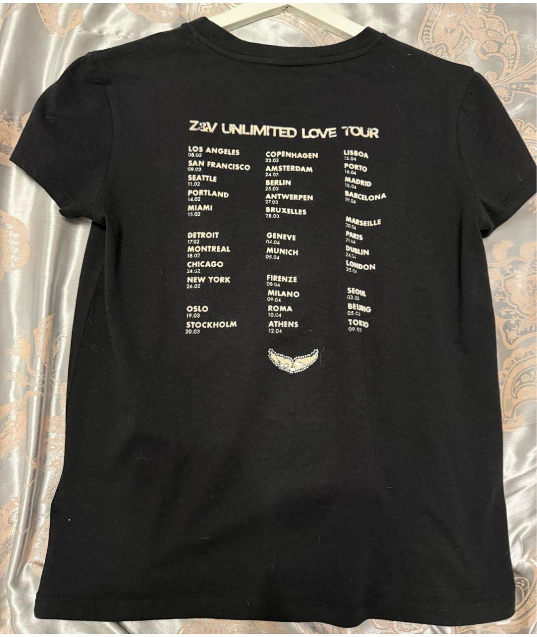 ZADIG & VOLTAIRE Черная хлопковая футболка, фото 3