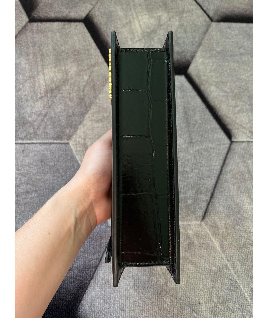 JACQUEMUS Черная кожаная сумка через плечо, фото 6