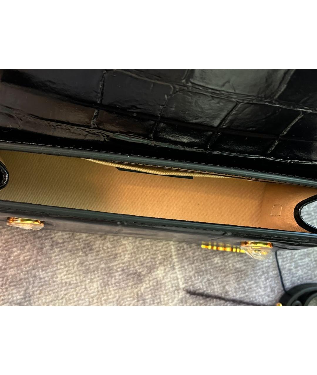 JACQUEMUS Черная кожаная сумка через плечо, фото 4