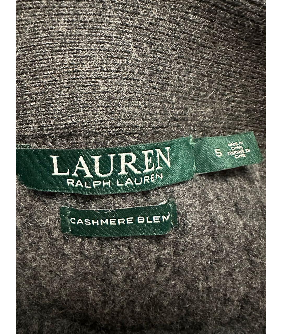RALPH LAUREN Антрацитовая кашемировая юбка миди, фото 6