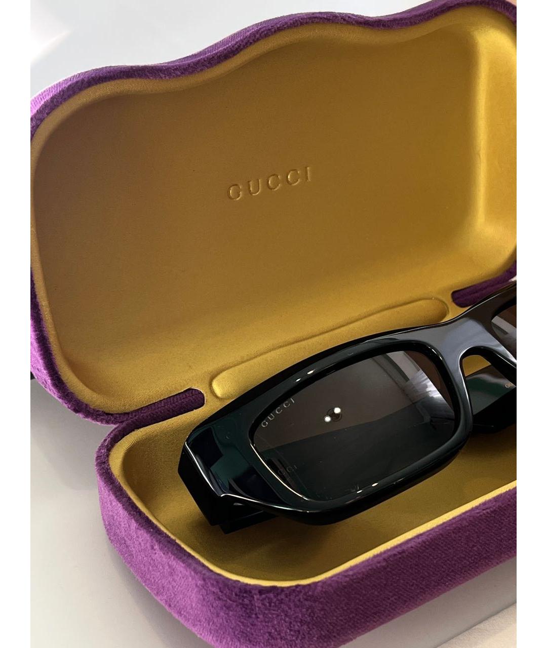GUCCI Черные пластиковые солнцезащитные очки, фото 2