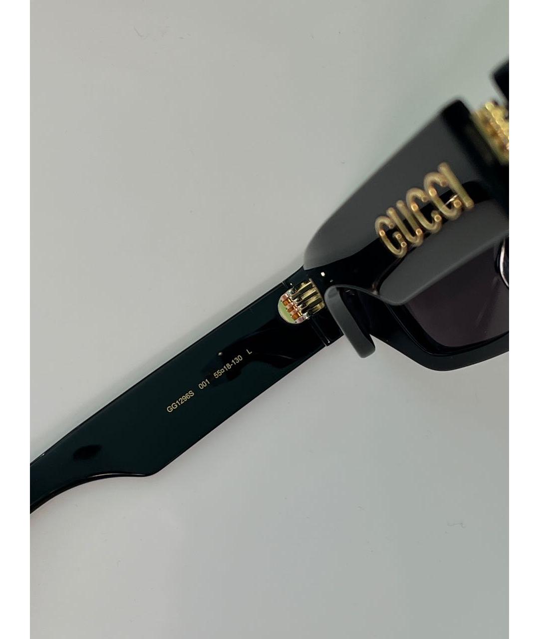 GUCCI Черные пластиковые солнцезащитные очки, фото 7