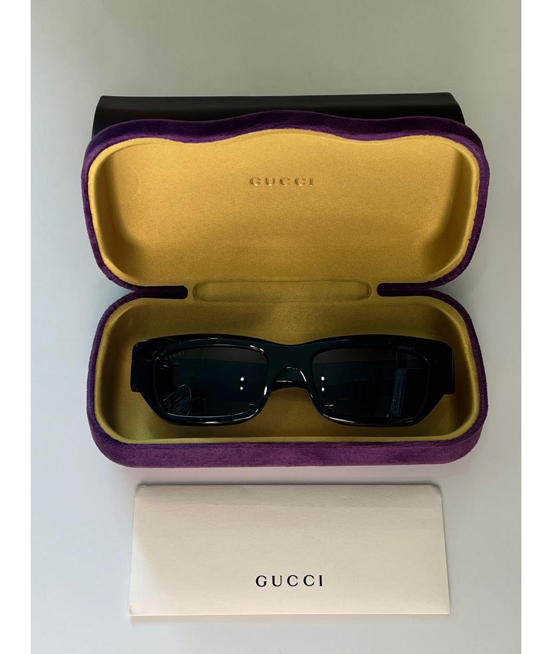 GUCCI Черные пластиковые солнцезащитные очки, фото 8