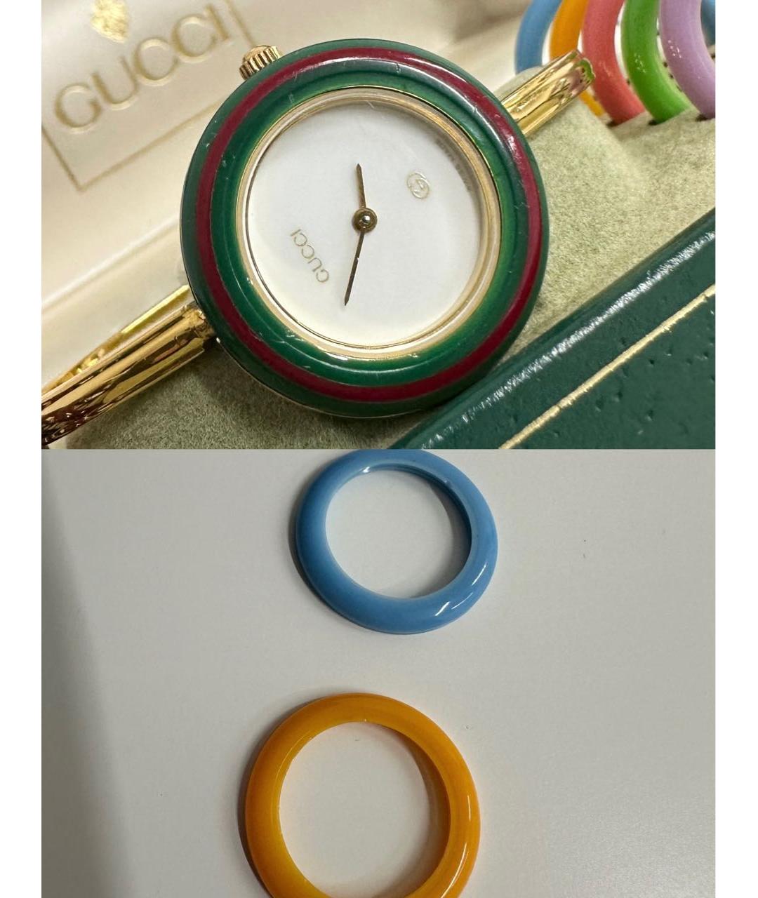 GUCCI Золотые часы, фото 8