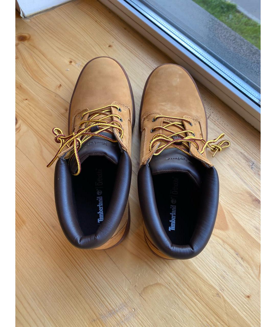 TIMBERLAND Бежевые нубуковые высокие ботинки, фото 3