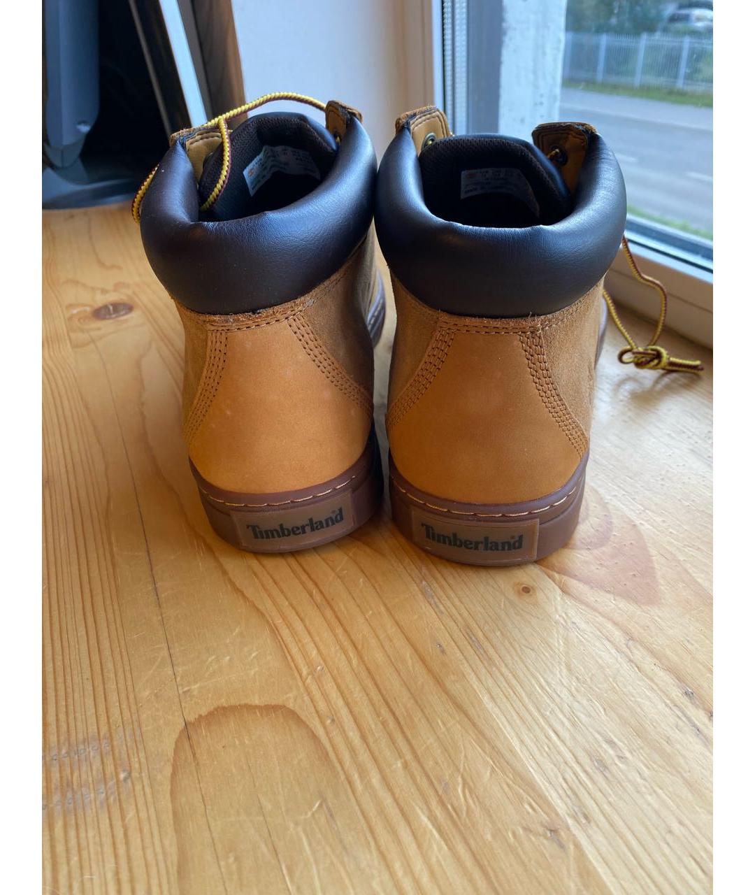 TIMBERLAND Бежевые нубуковые высокие ботинки, фото 4