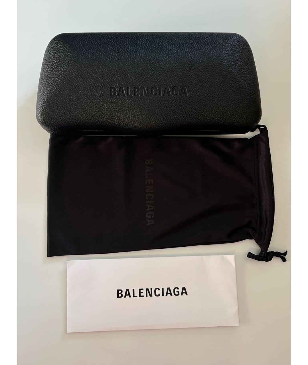 BALENCIAGA Черные пластиковые солнцезащитные очки, фото 4