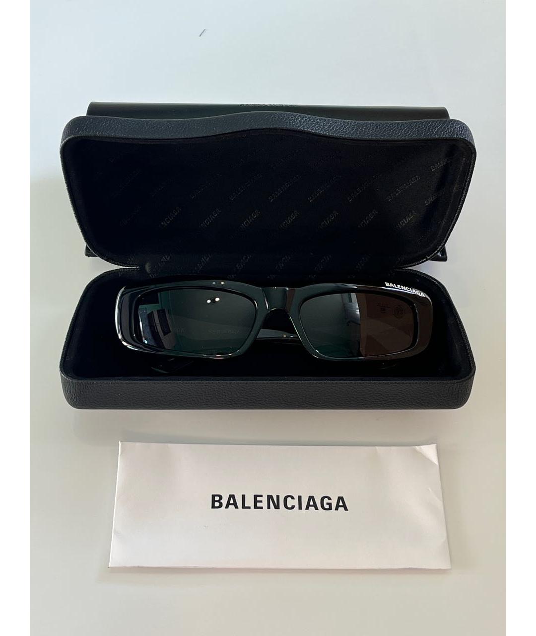 BALENCIAGA Черные пластиковые солнцезащитные очки, фото 8