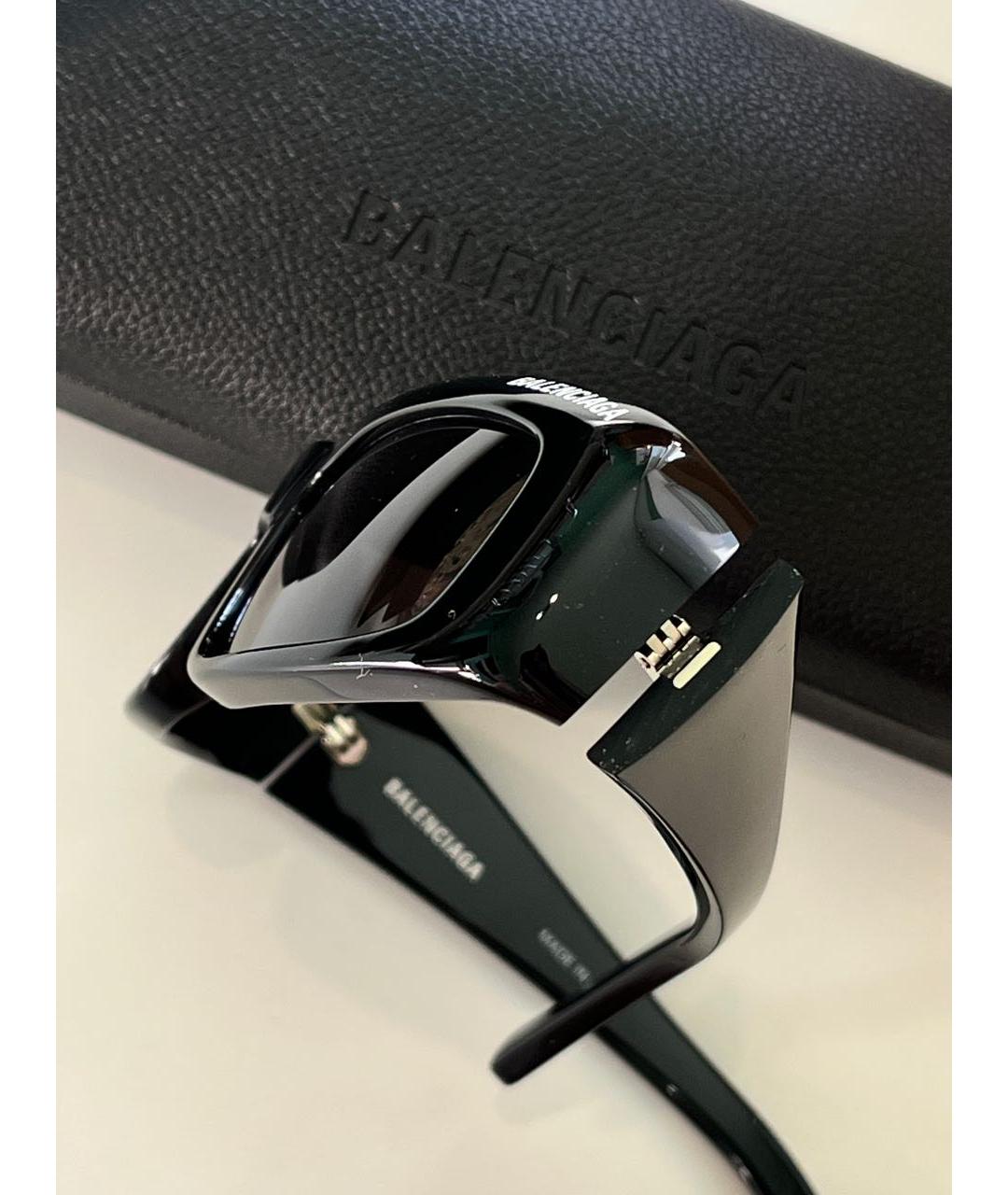 BALENCIAGA Черные пластиковые солнцезащитные очки, фото 3