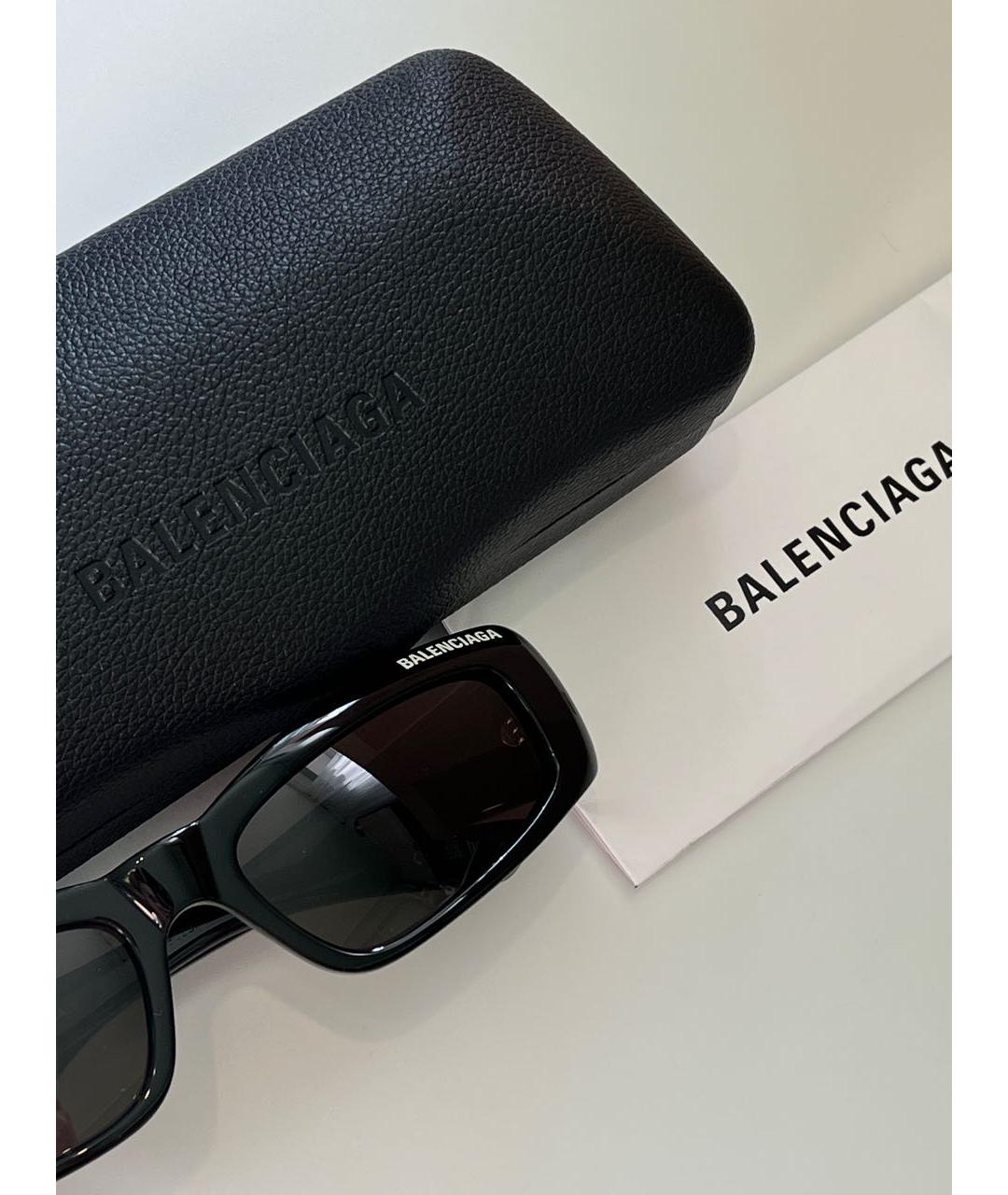 BALENCIAGA Черные пластиковые солнцезащитные очки, фото 2