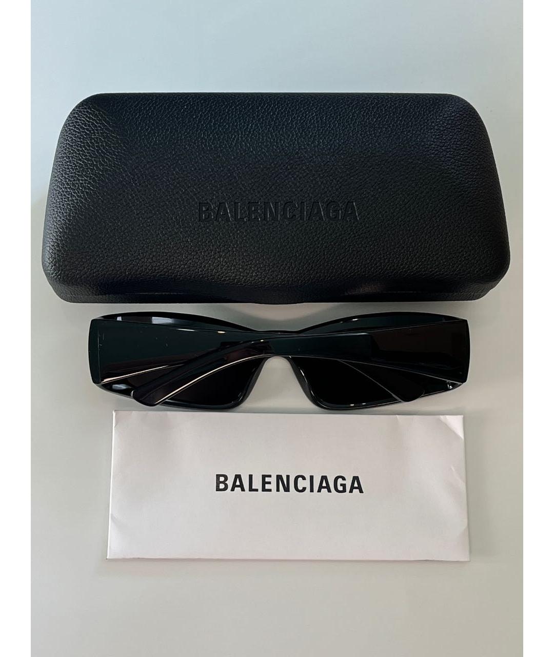BALENCIAGA Черные пластиковые солнцезащитные очки, фото 7